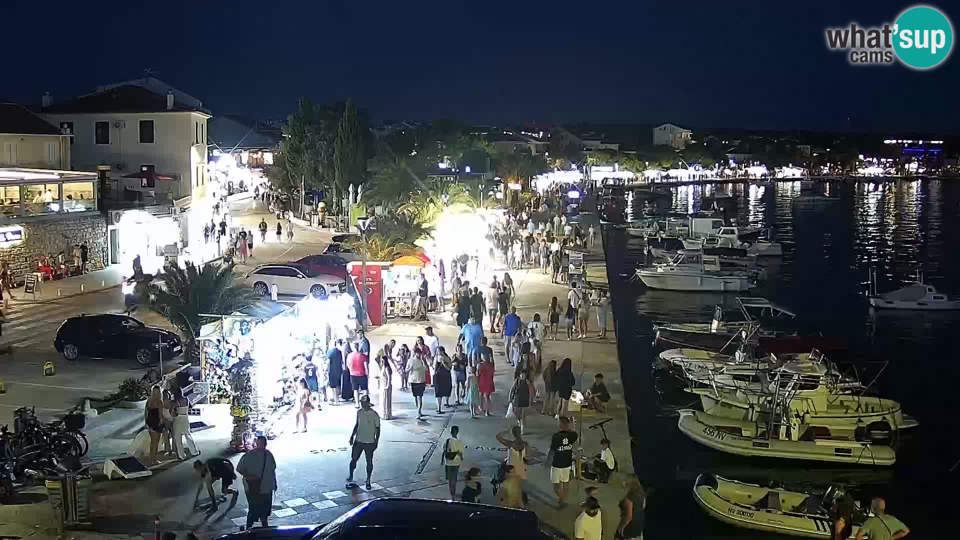 Webcam Novalja seaside promenade