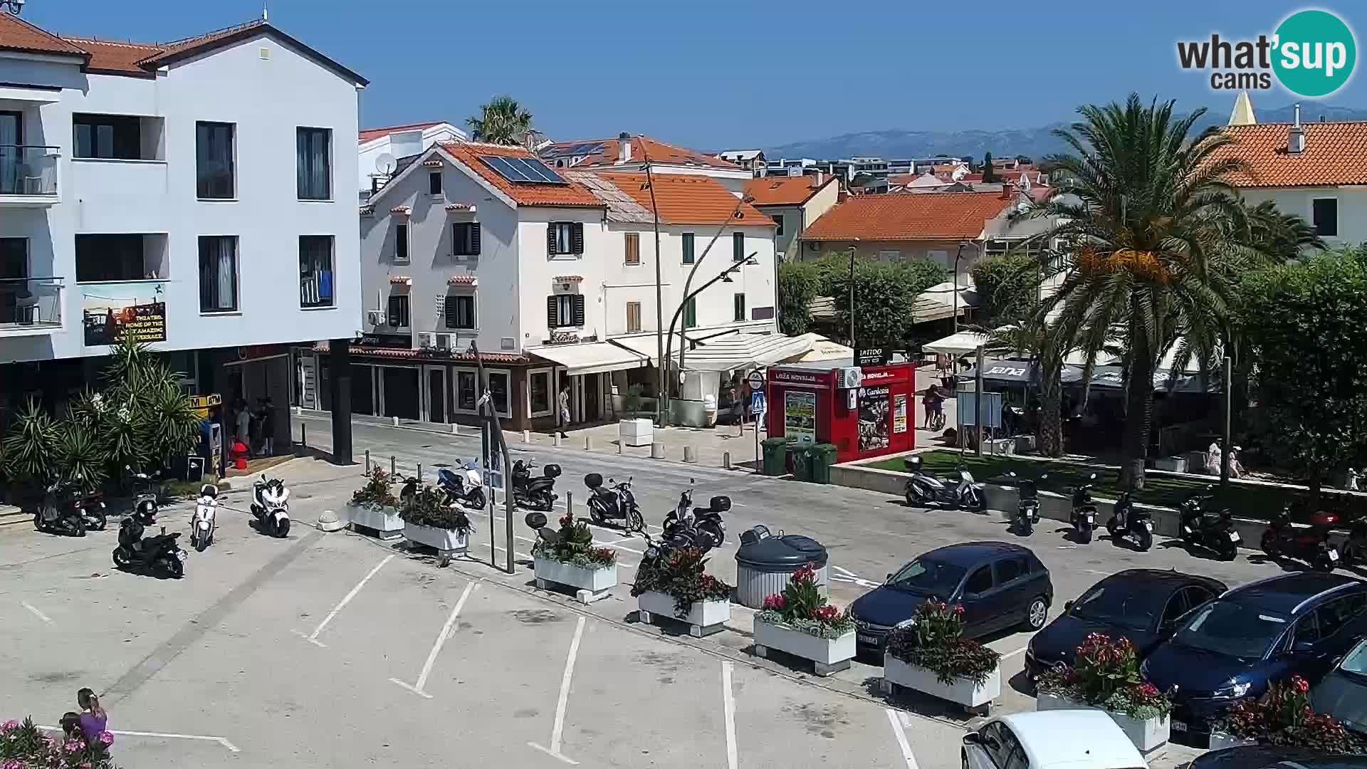 Webcam Novalja seaside promenade