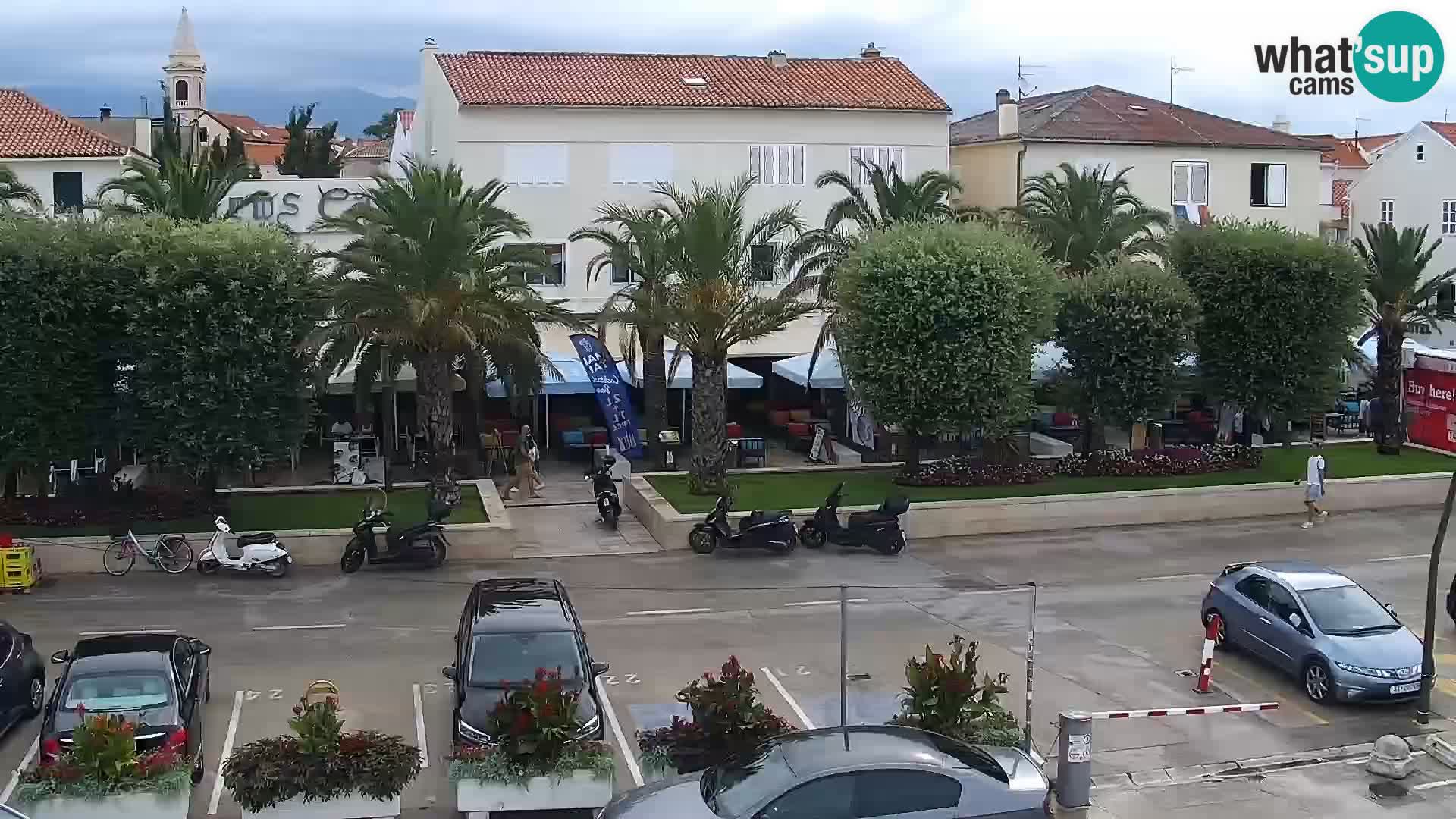 Webcam Novalja seaside promenade