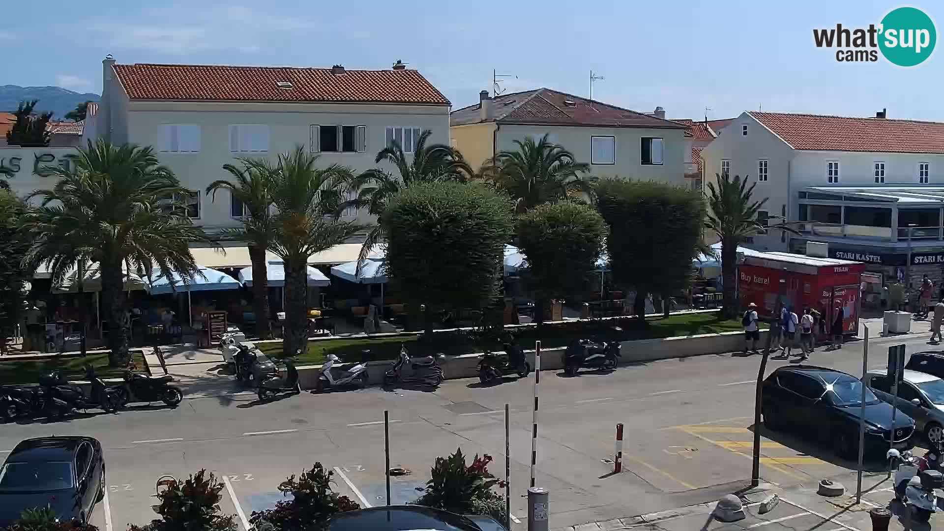 Webcam Novalja seaside promenade