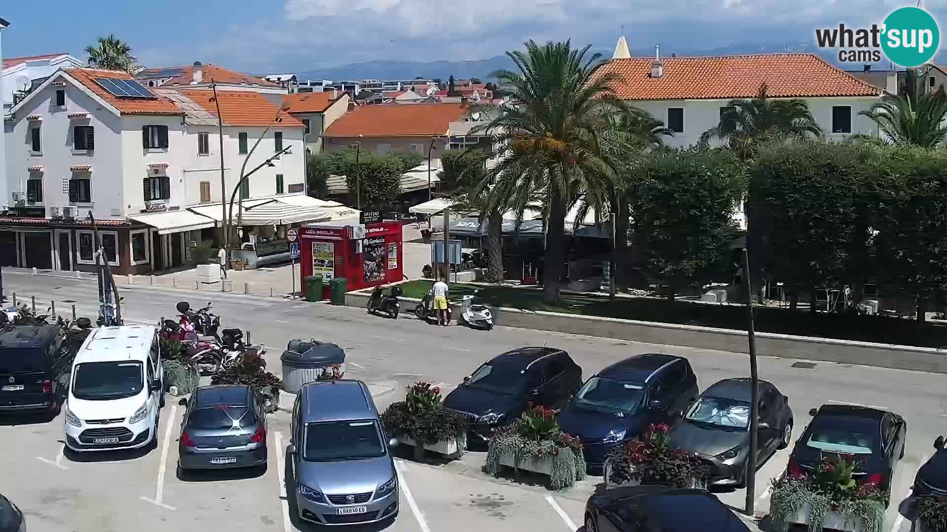 Webcam Novalja seaside promenade