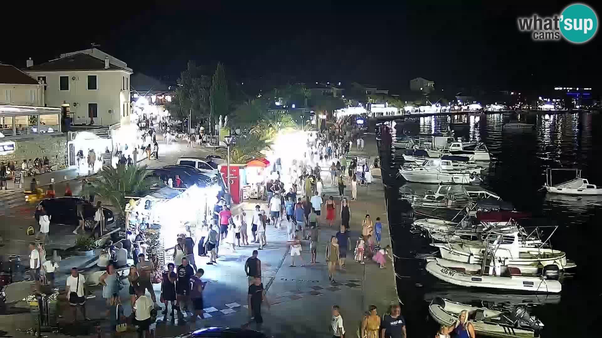 Webcam Novalja seaside promenade