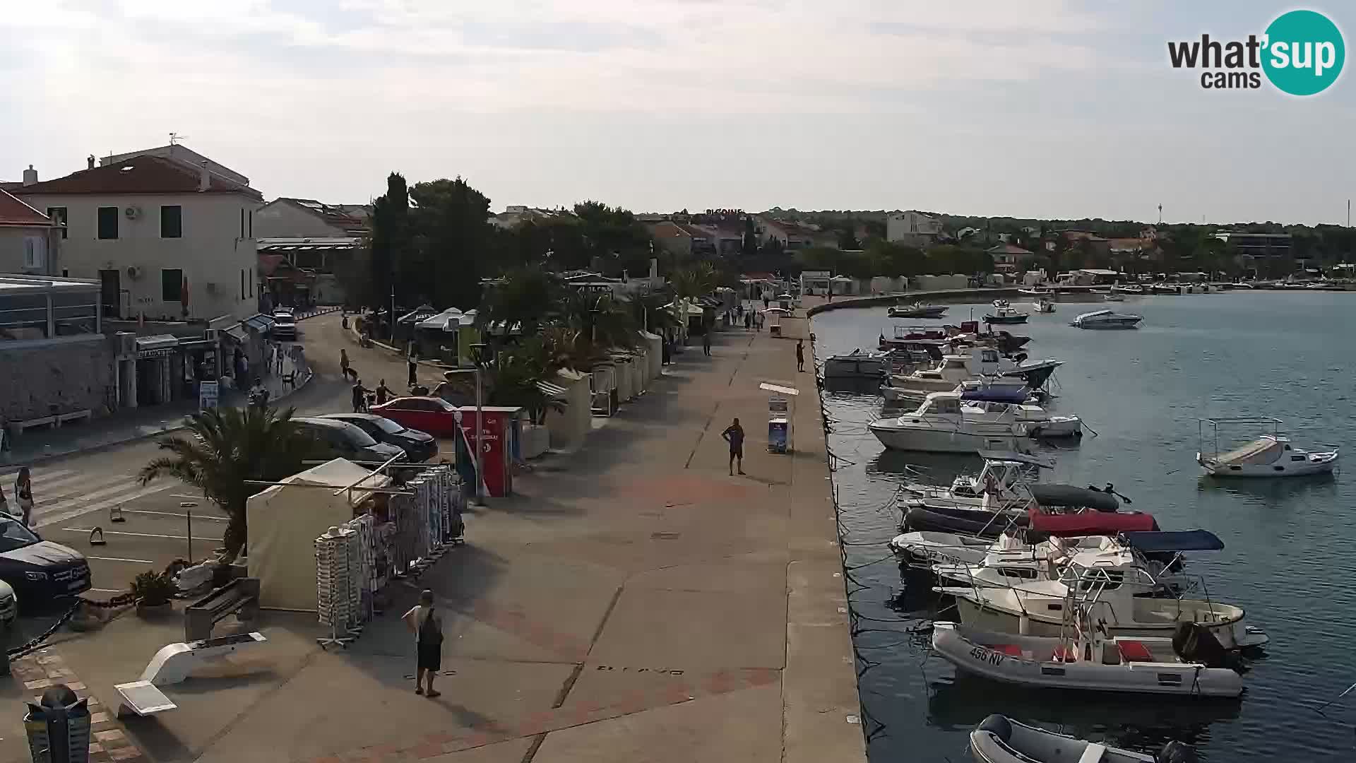 Webcam Novalja seaside promenade