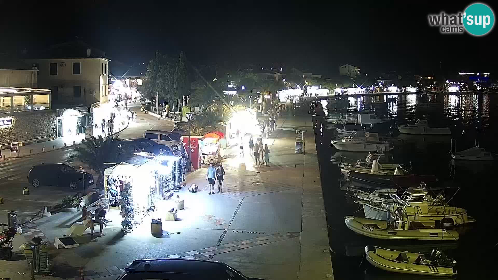 Webcam Novalja seaside promenade