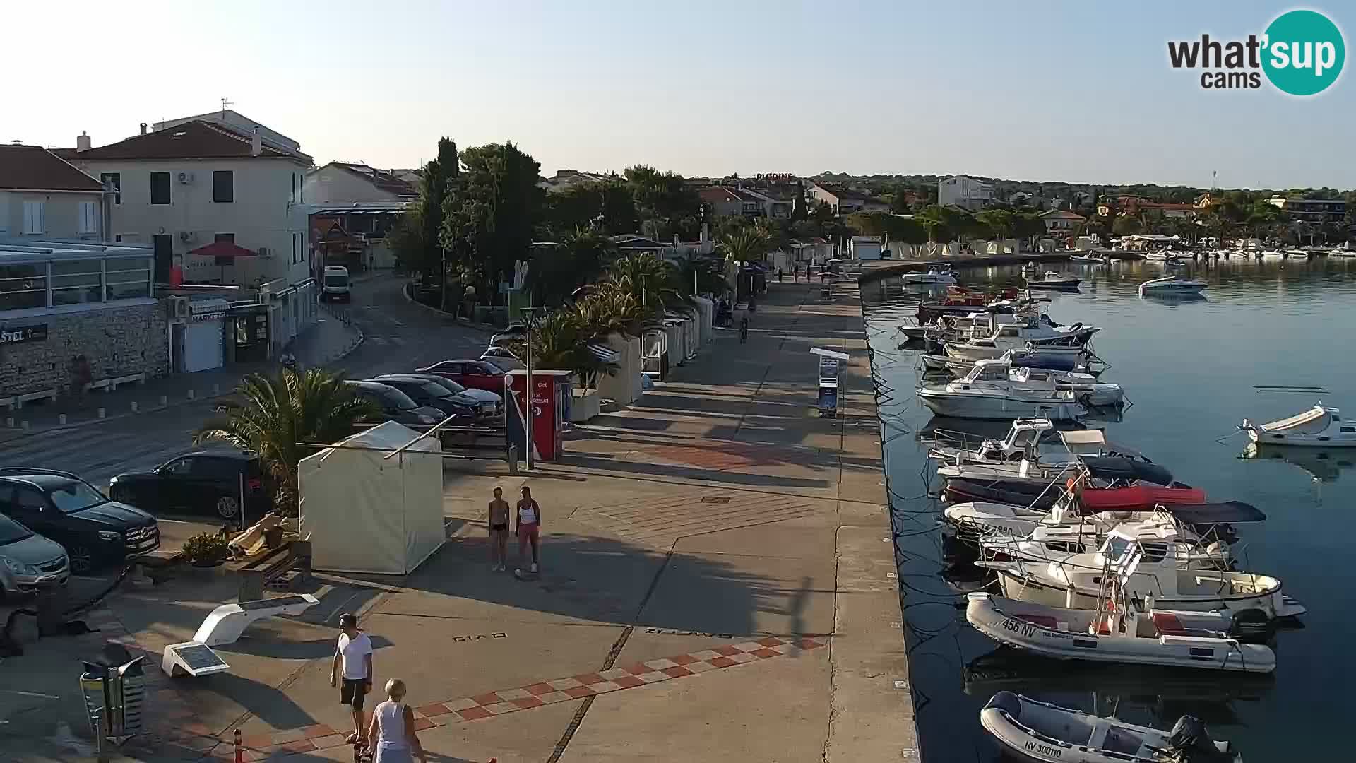 Webcam Novalja seaside promenade