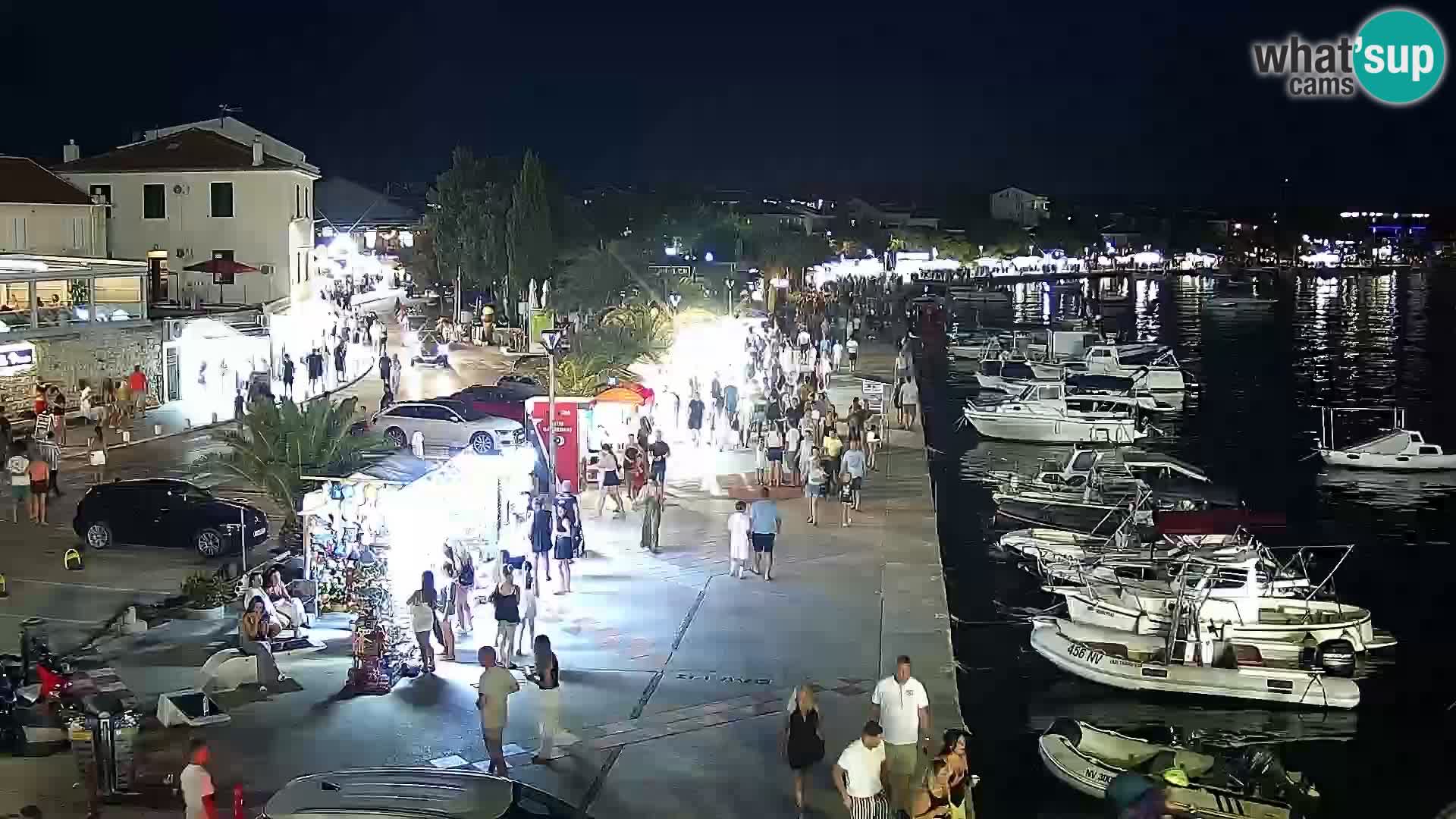 Novalja spletna kamera promenada