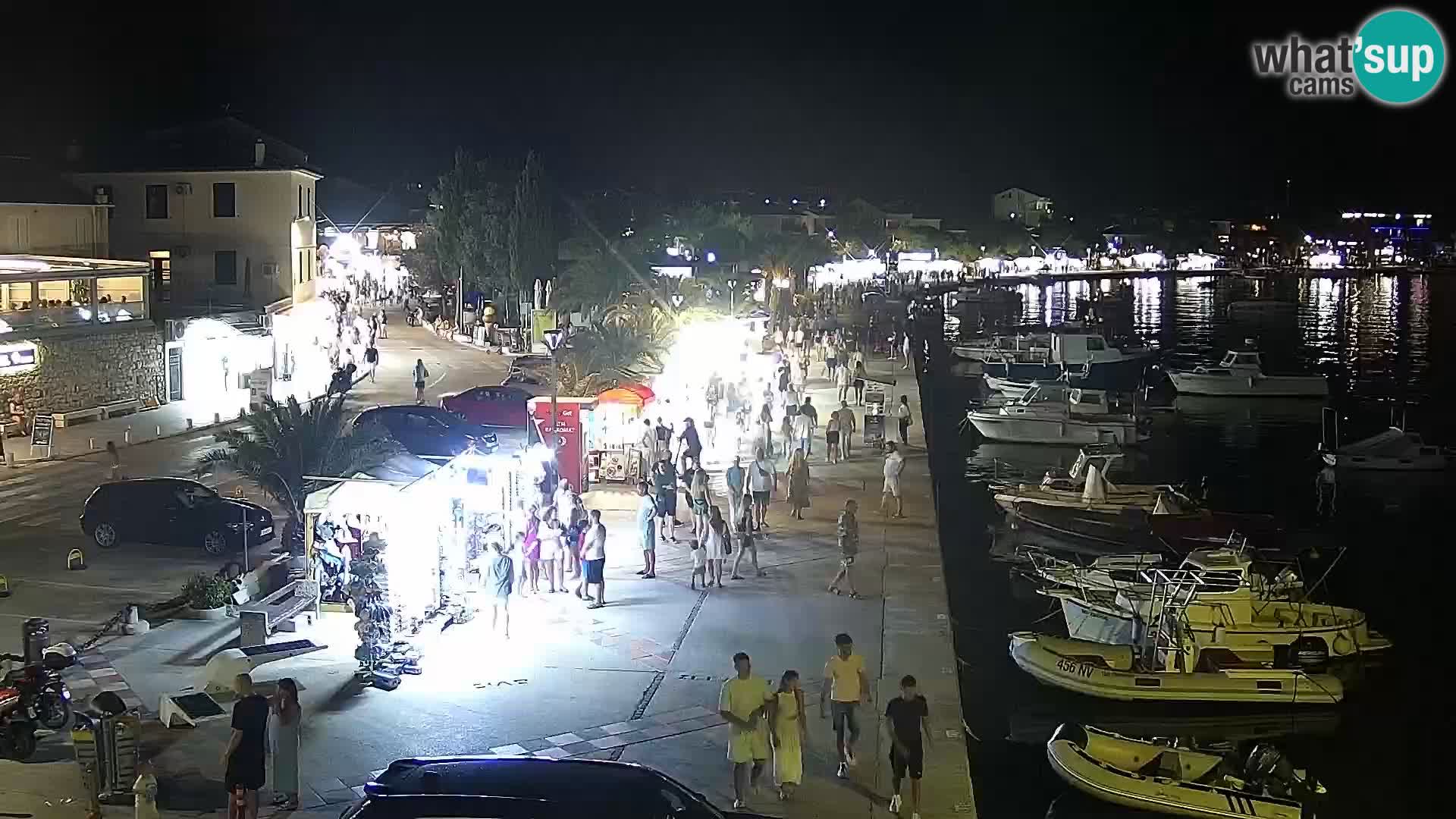 Novalja spletna kamera promenada