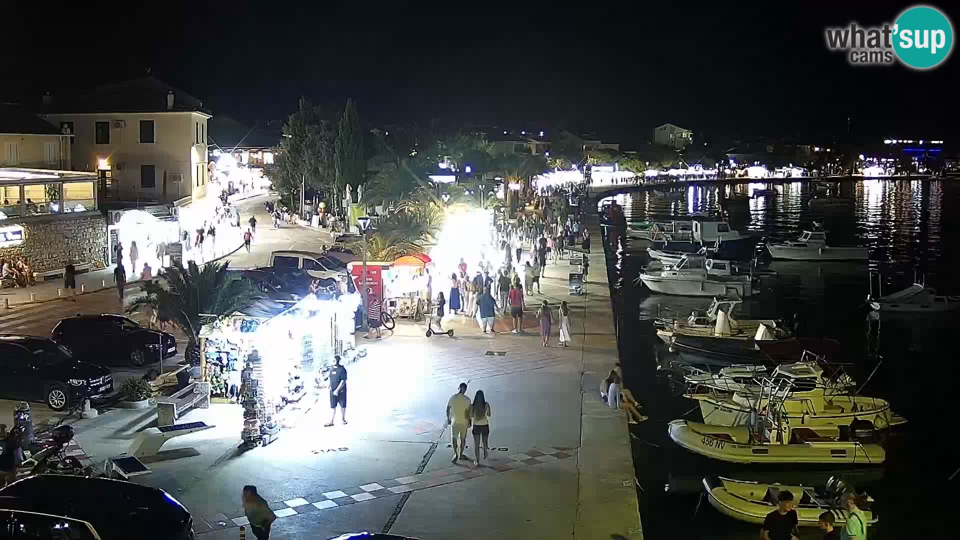 Webcam Novalja seaside promenade