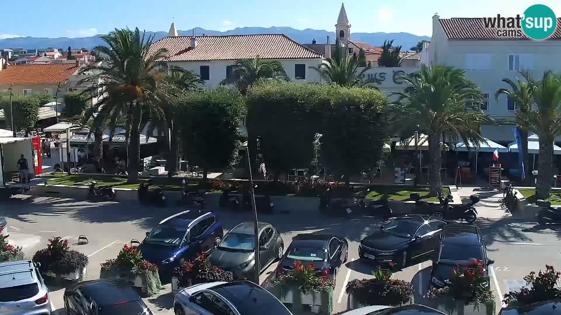 Webcam Novalja seaside promenade