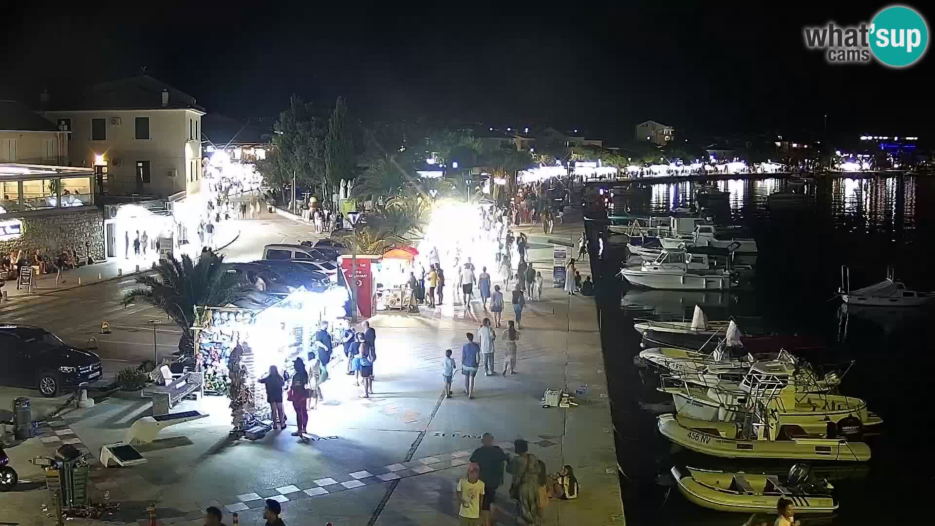 Webcam Novalja seaside promenade