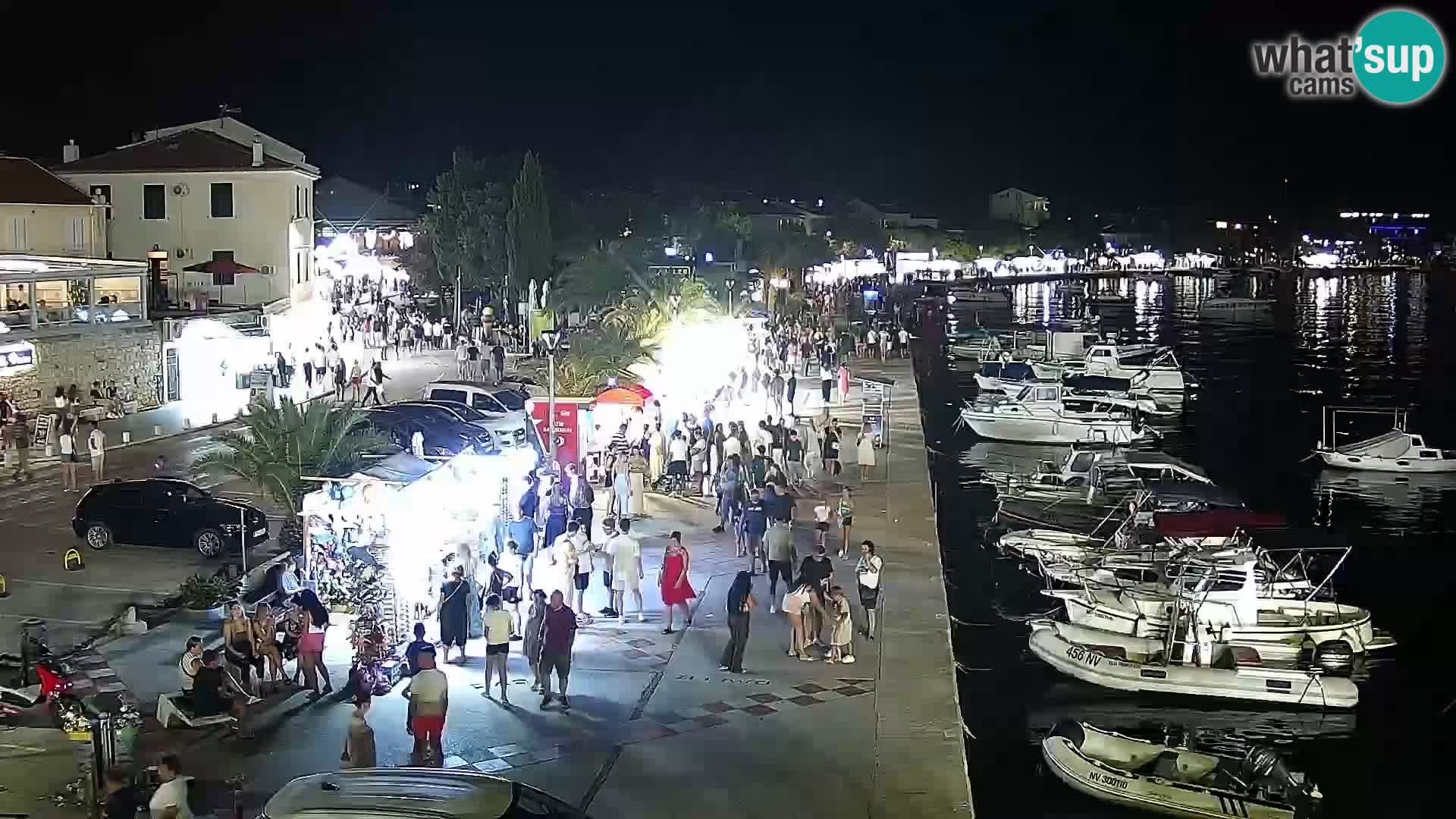 Webcam Novalja seaside promenade