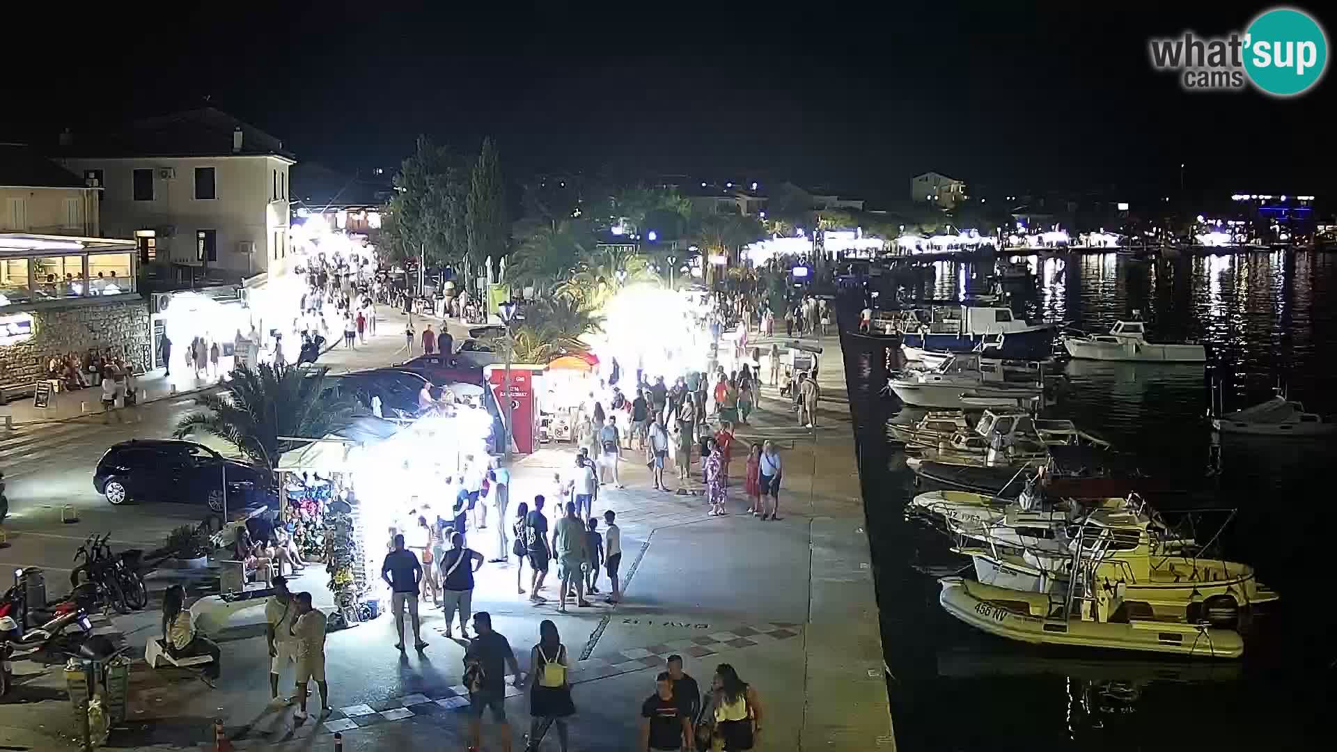 Webcam Novalja seaside promenade