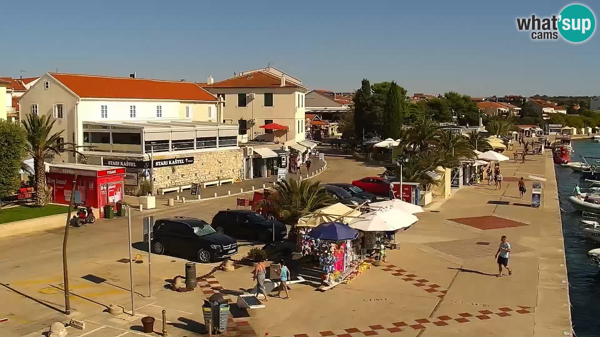 Webcam Novalja seaside promenade