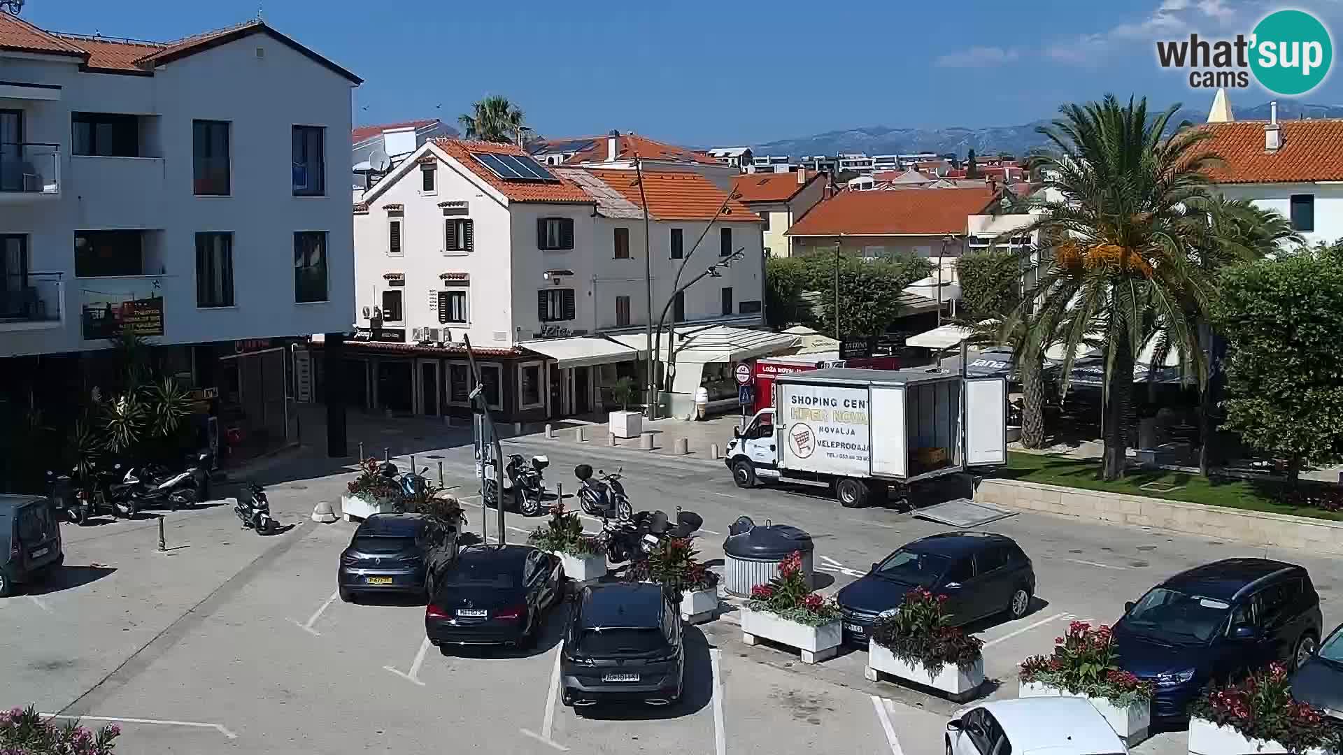 Webcam Novalja seaside promenade