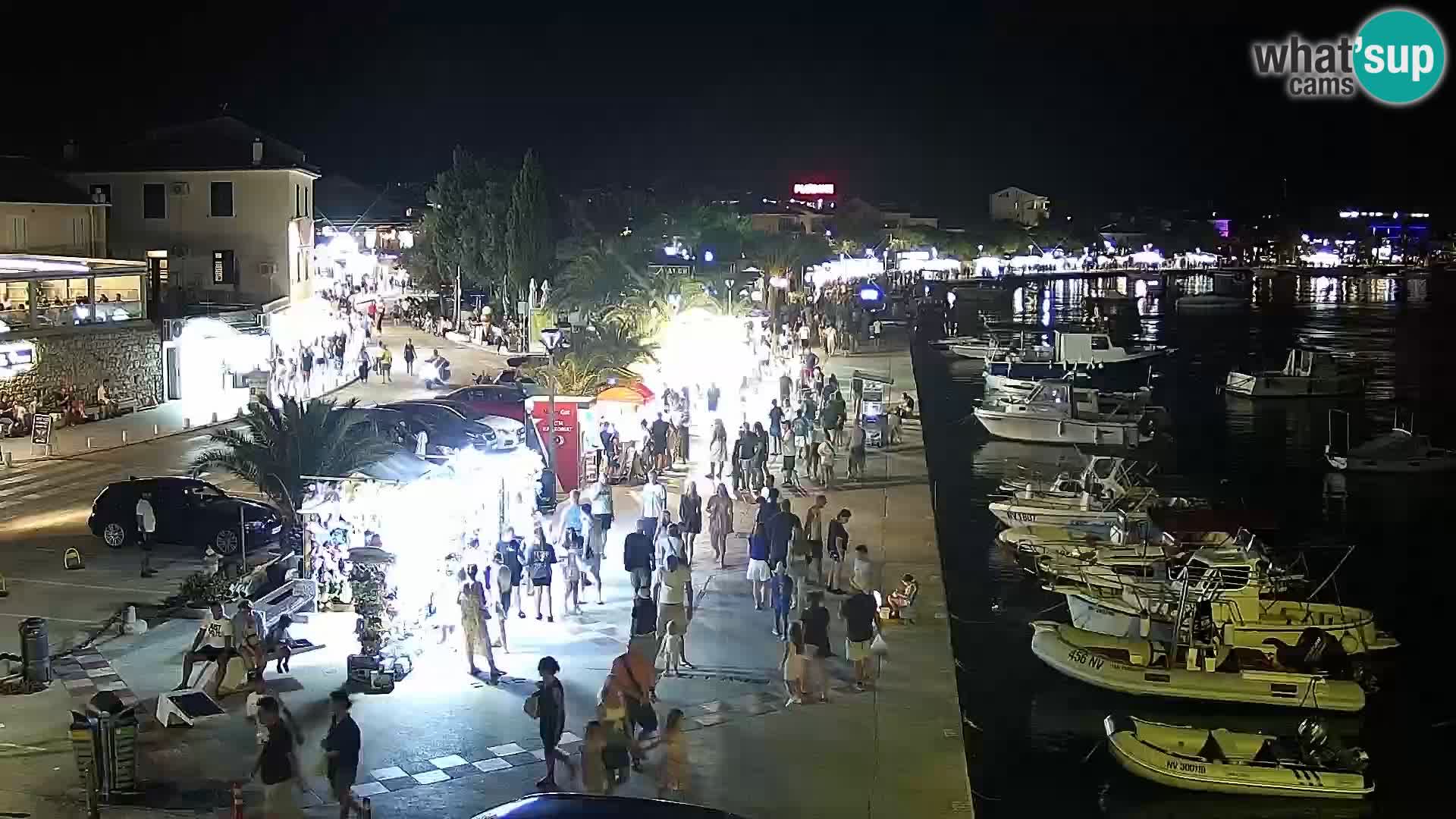 Webcam Novalja seaside promenade