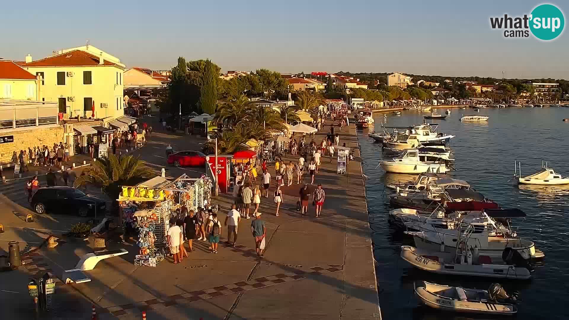Webcam Novalja seaside promenade