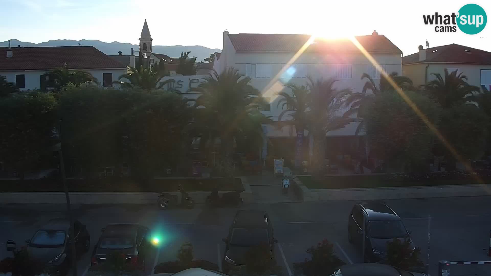 Webcam Novalja seaside promenade