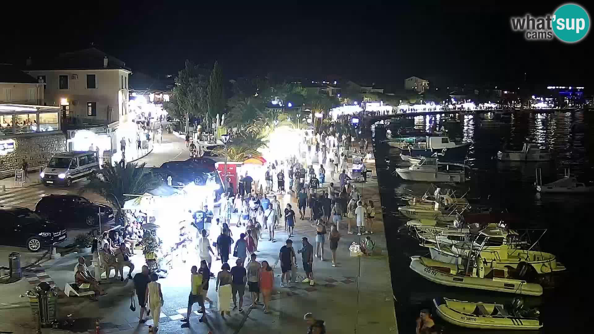 Webcam Novalja seaside promenade