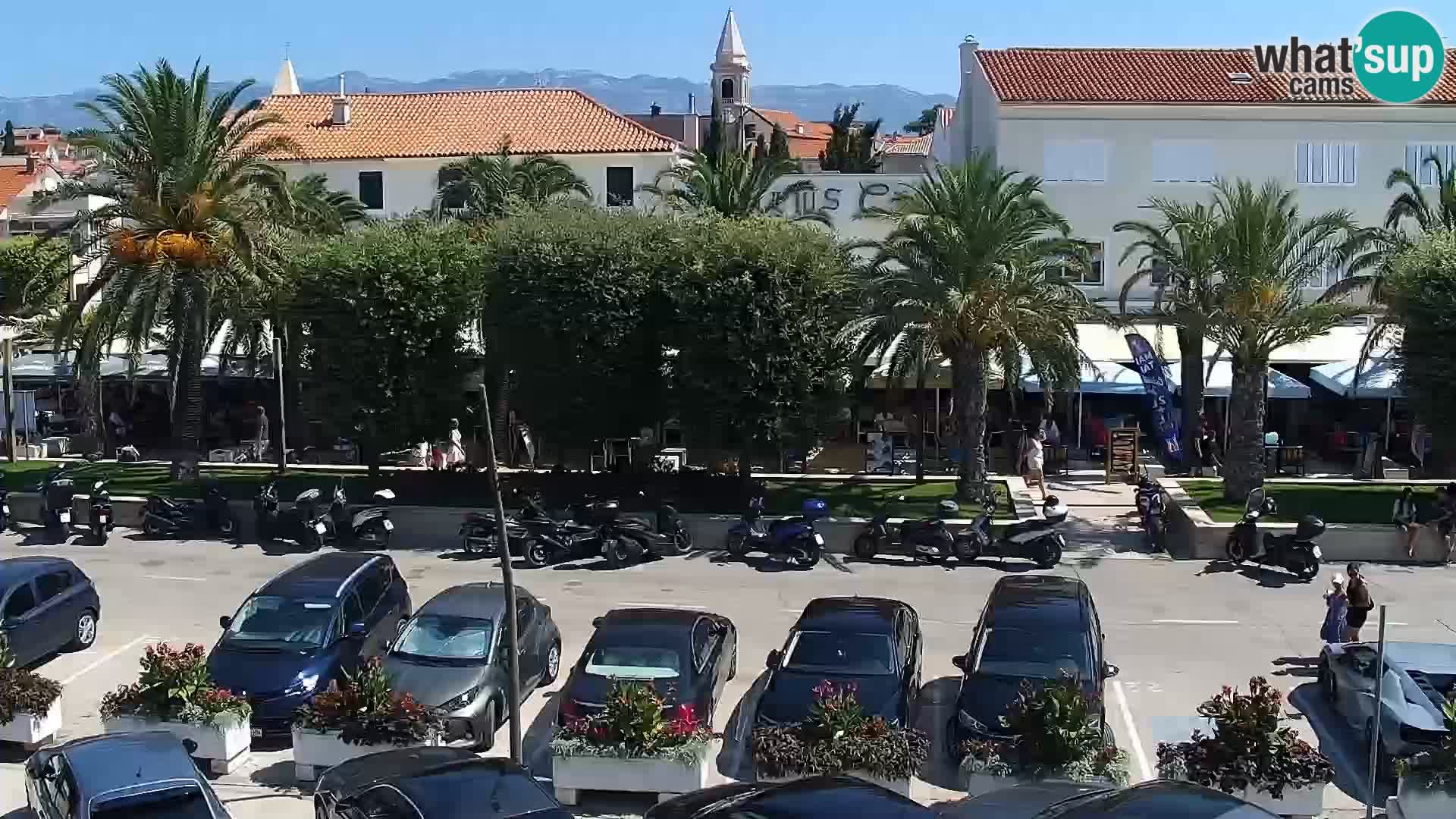 Webcam Novalja seaside promenade