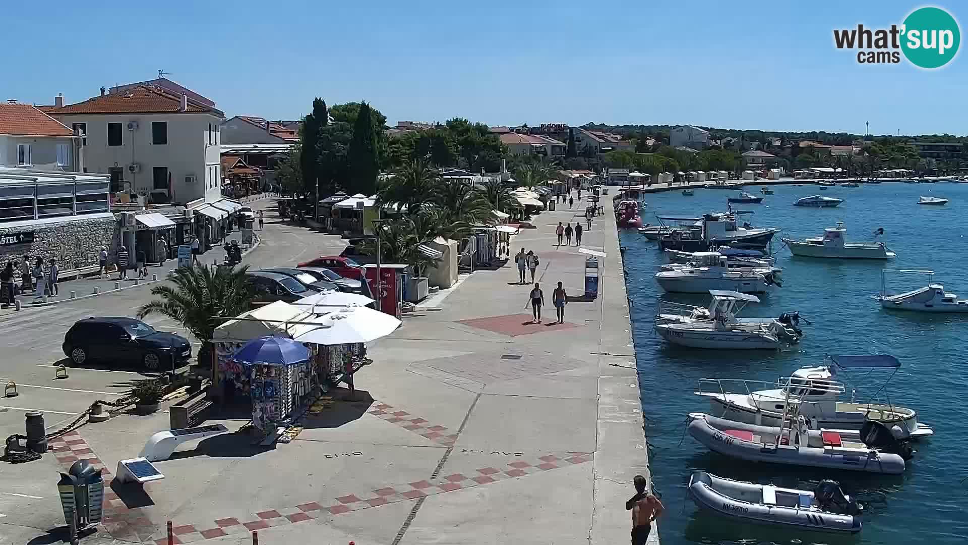 Webcam Novalja seaside promenade