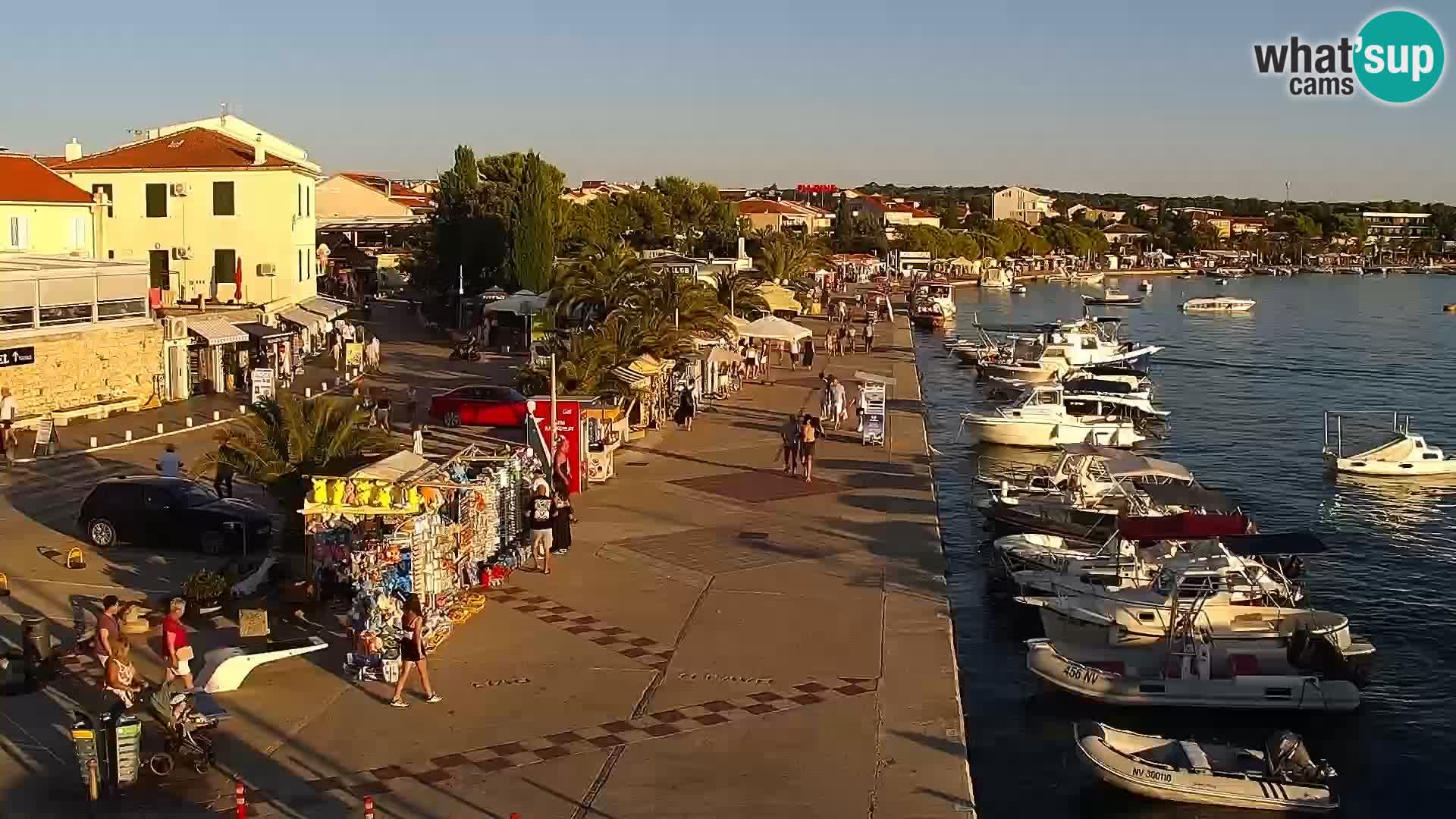 Webcam Novalja seaside promenade