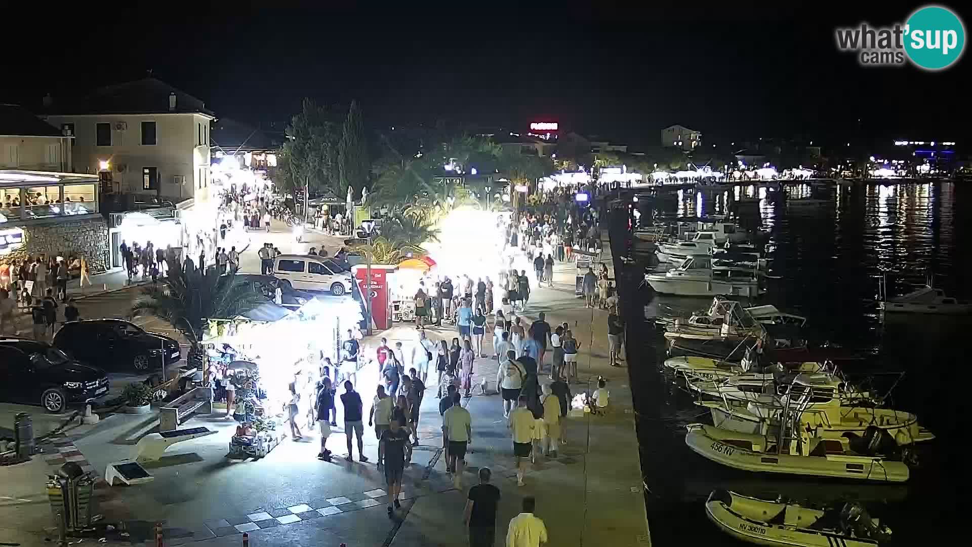 Webcam Novalja seaside promenade