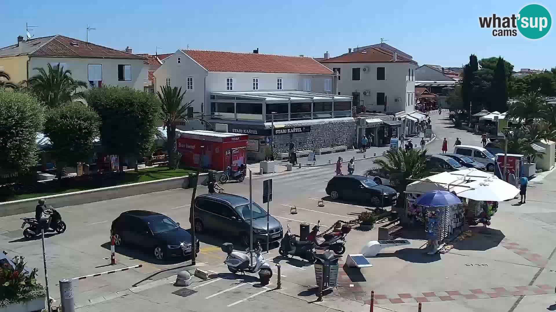 Webcam Novalja seaside promenade