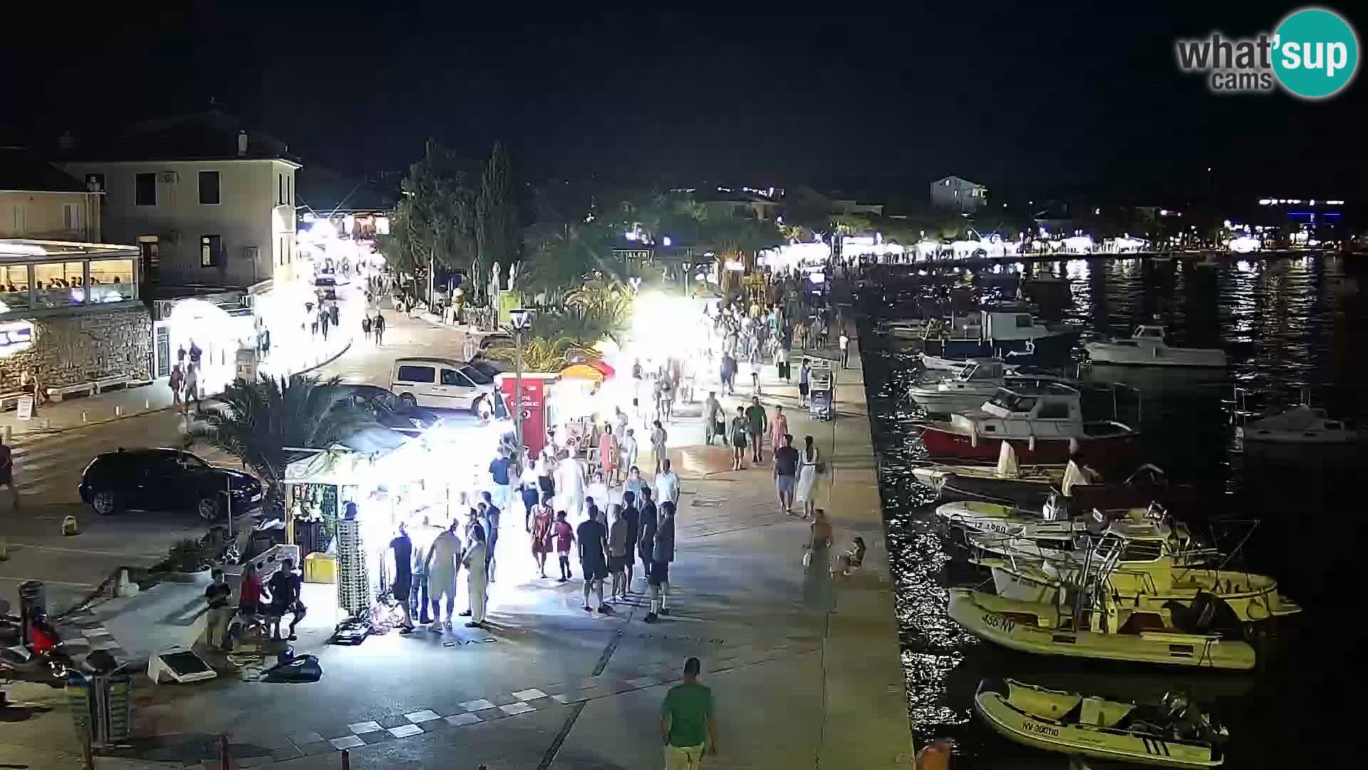 Webcam Novalja seaside promenade