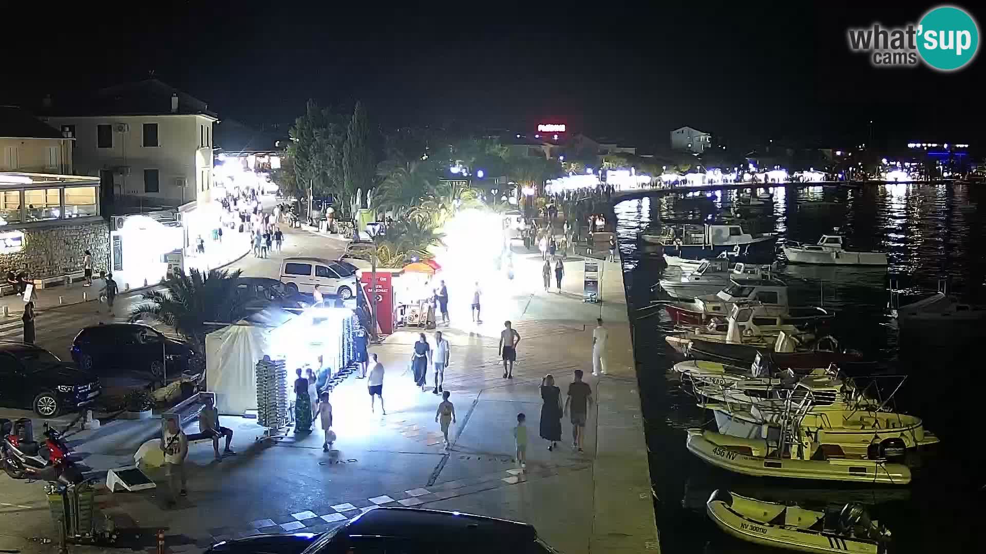 Webcam Novalja seaside promenade