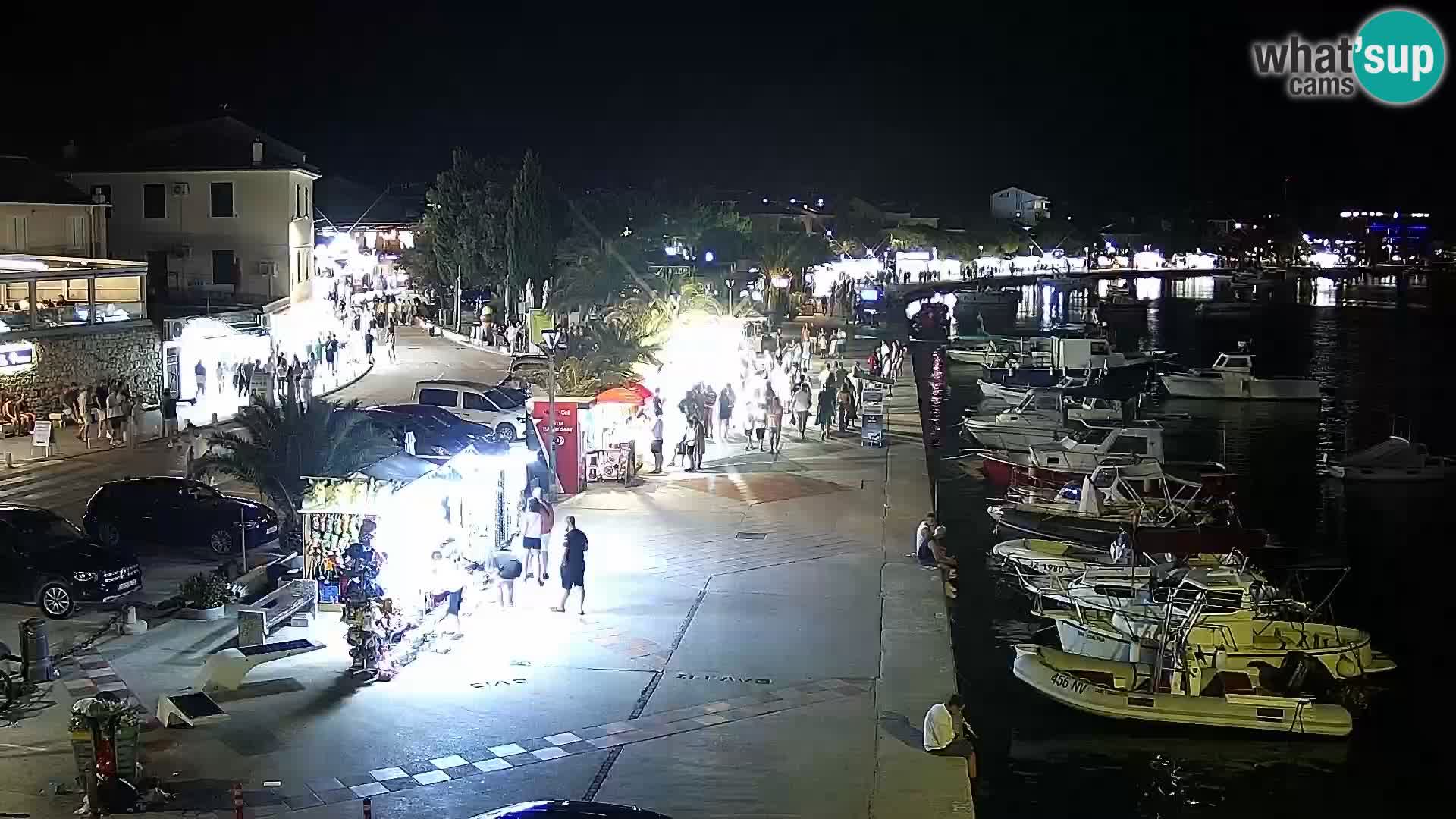 Webcam Novalja seaside promenade