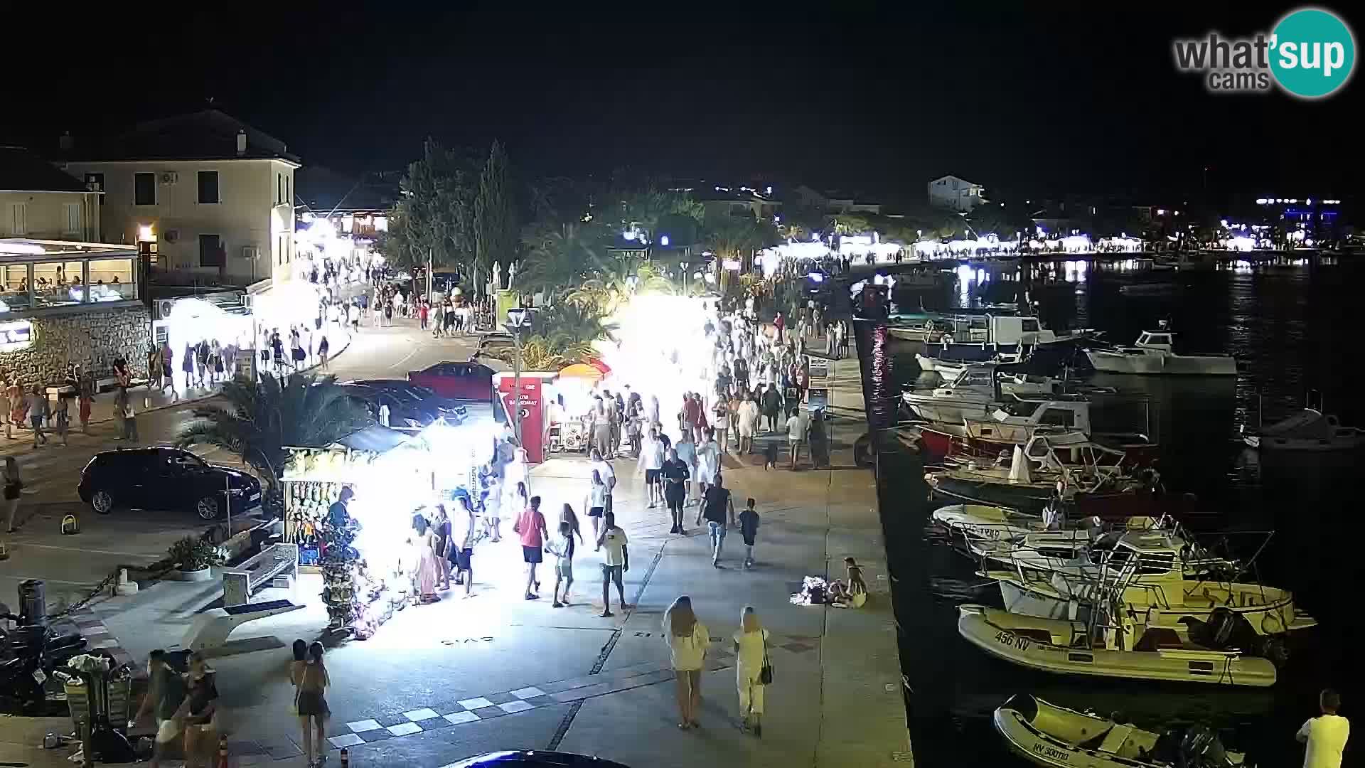Webcam Novalja seaside promenade