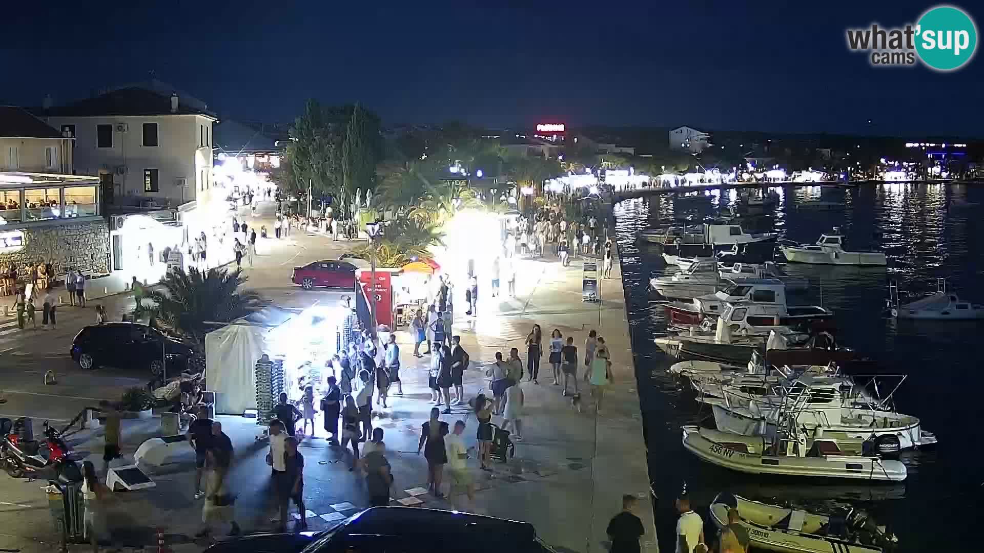 Novalja spletna kamera promenada