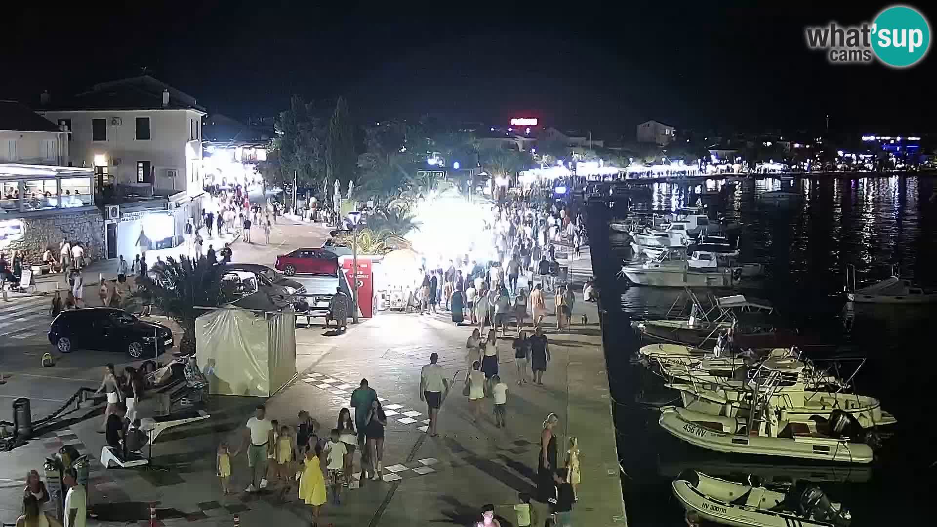 Webcam Novalja seaside promenade