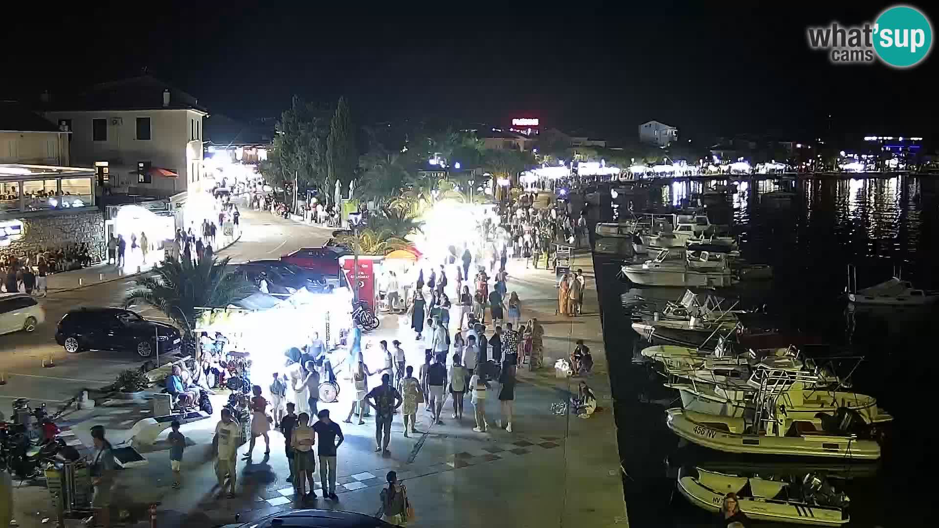 Webcam Novalja seaside promenade