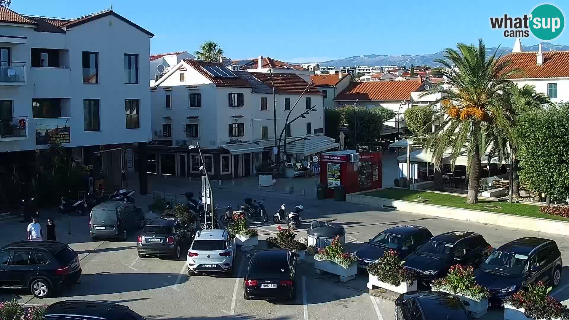 Webcam Novalja seaside promenade