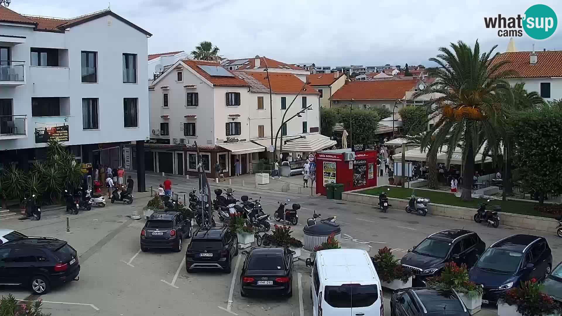 Webcam Novalja seaside promenade