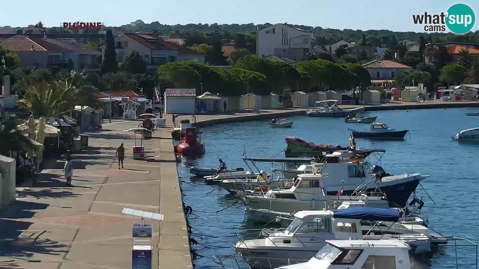 Webcam Novalja seaside promenade