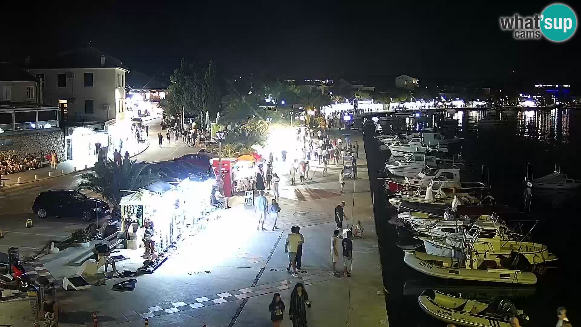 Webcam Novalja seaside promenade