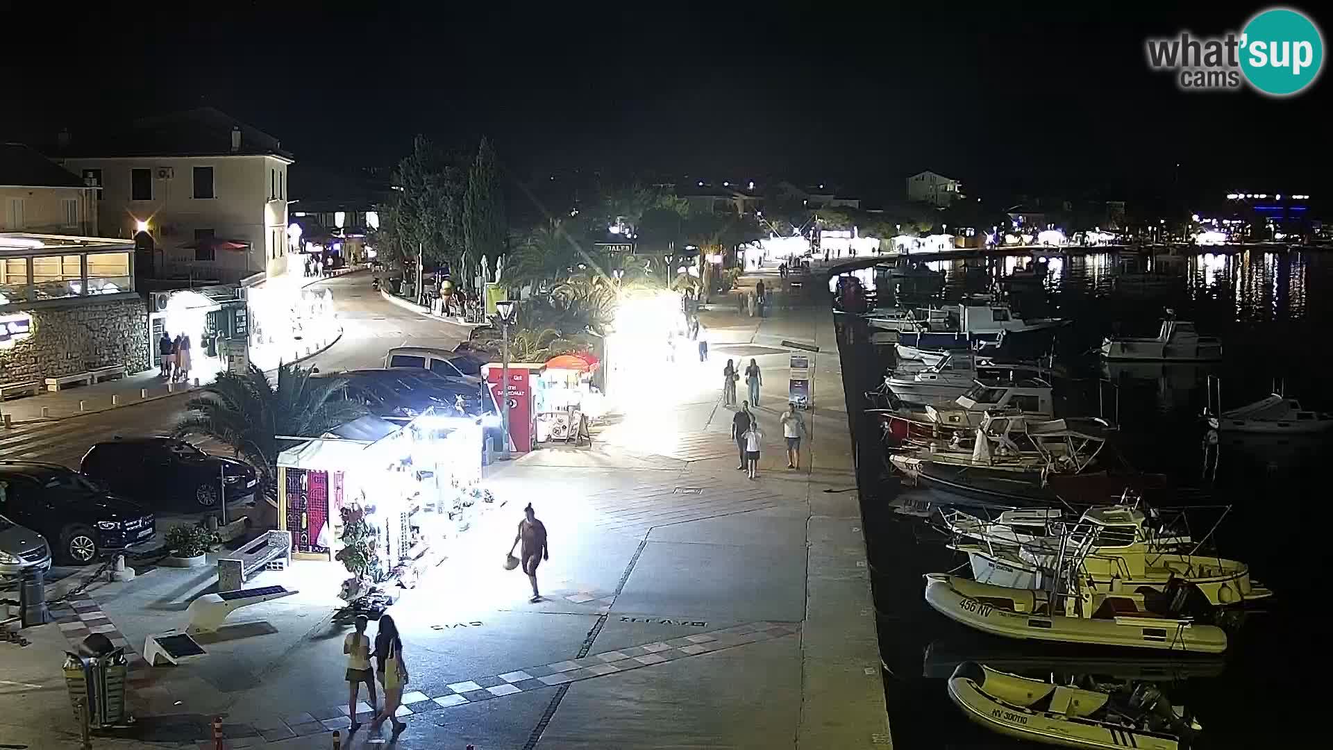 Webcam Novalja seaside promenade