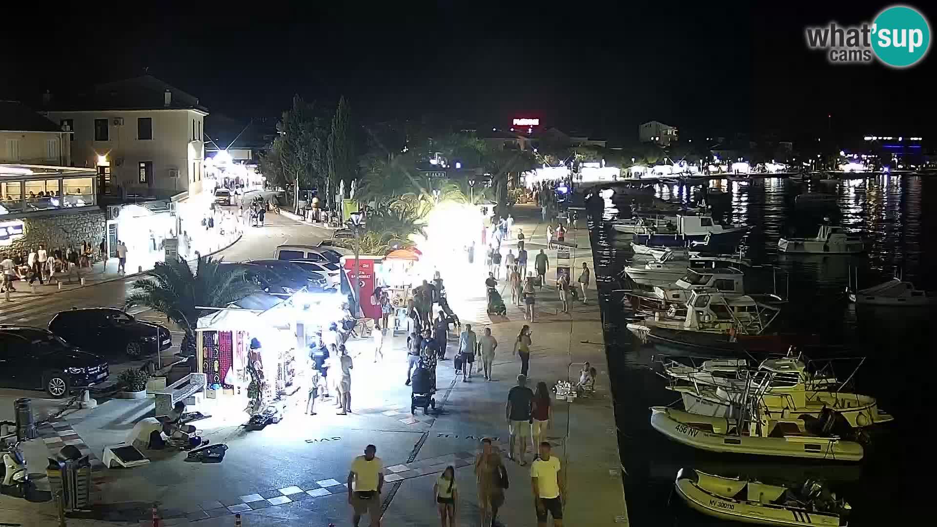 Webcam Novalja seaside promenade