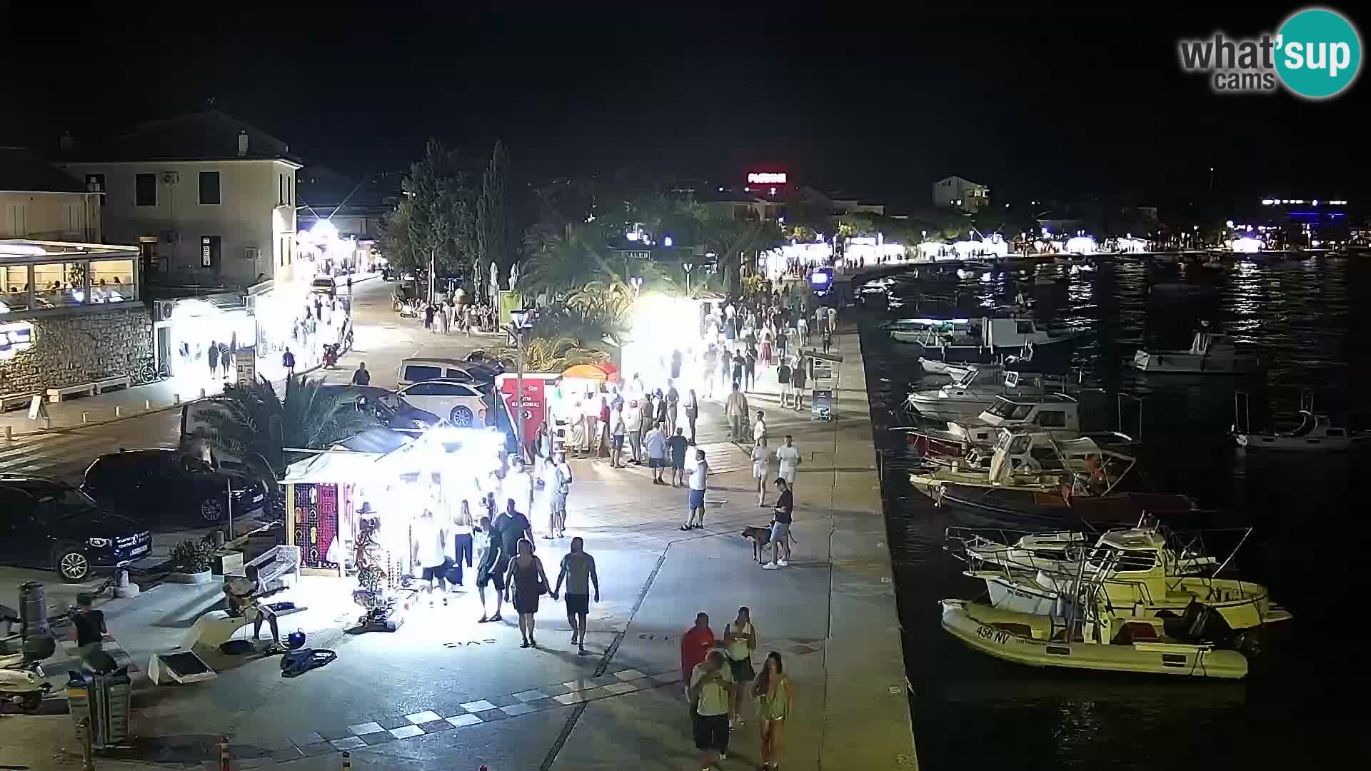 Novalja spletna kamera promenada