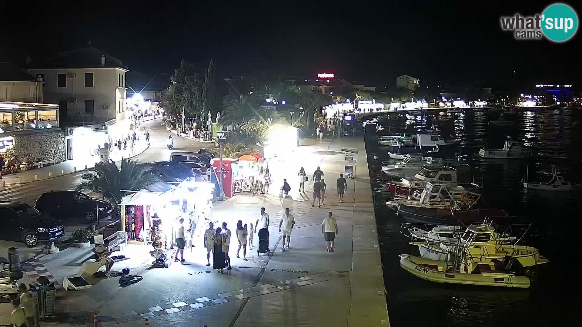 Webcam Novalja seaside promenade