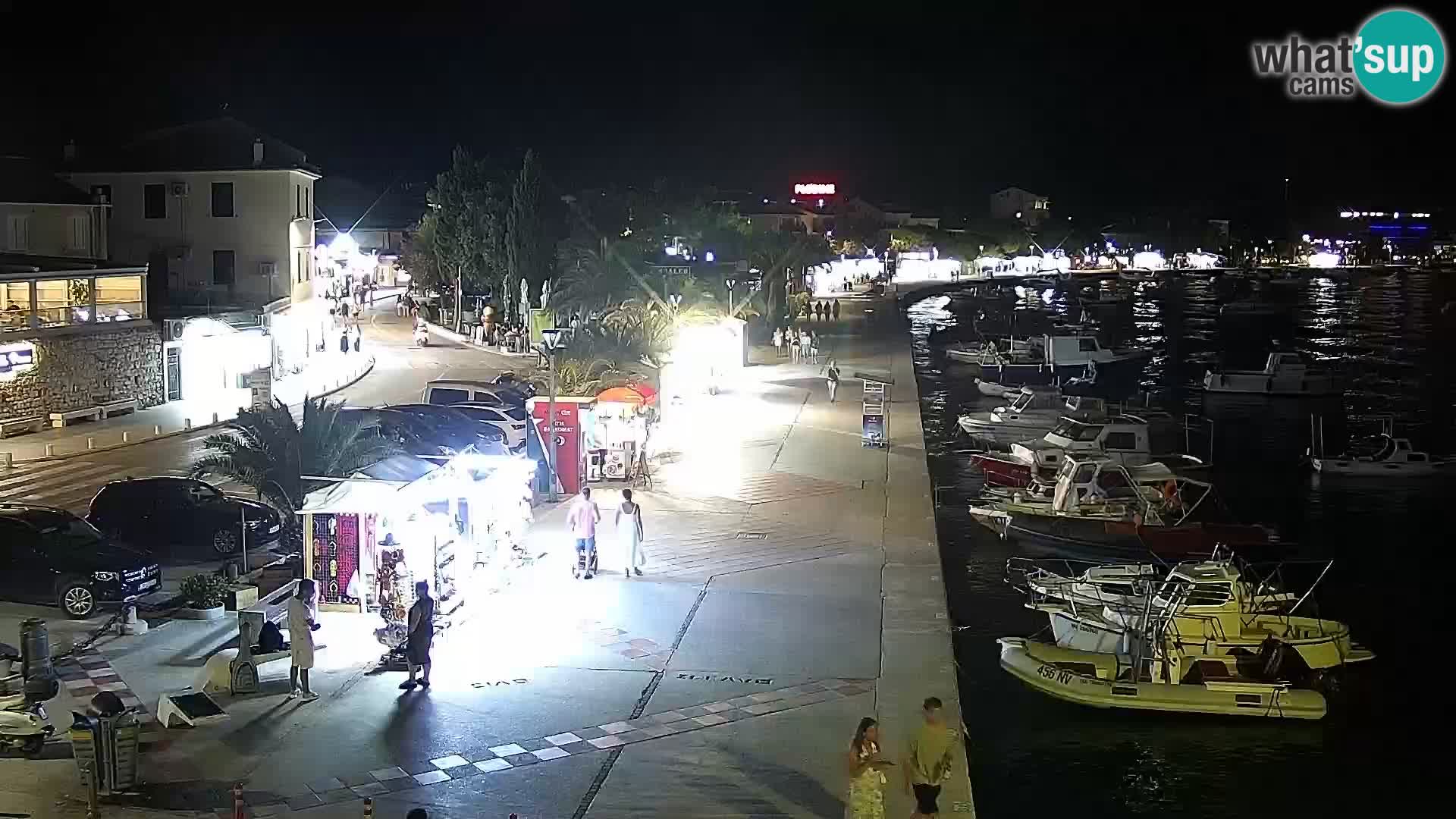 Webcam Novalja seaside promenade