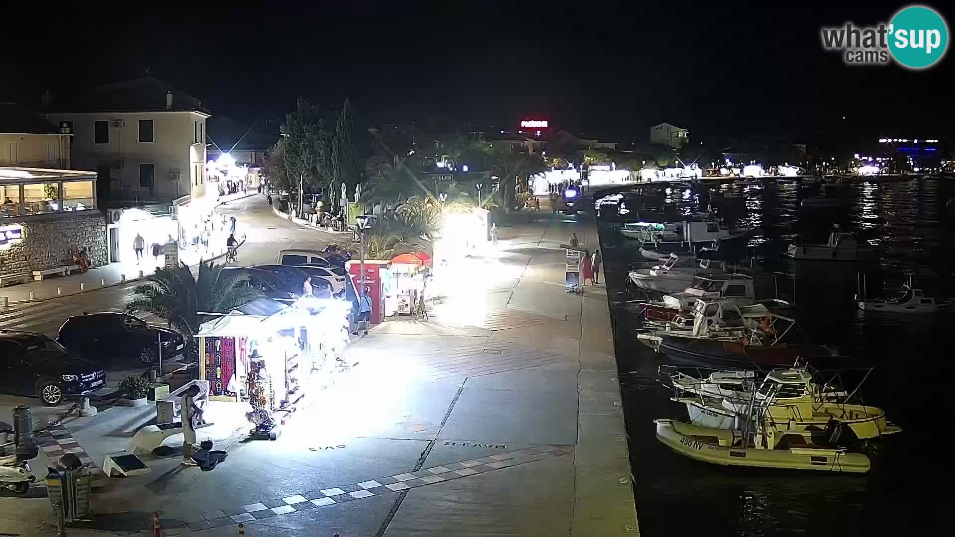 Webcam Novalja seaside promenade