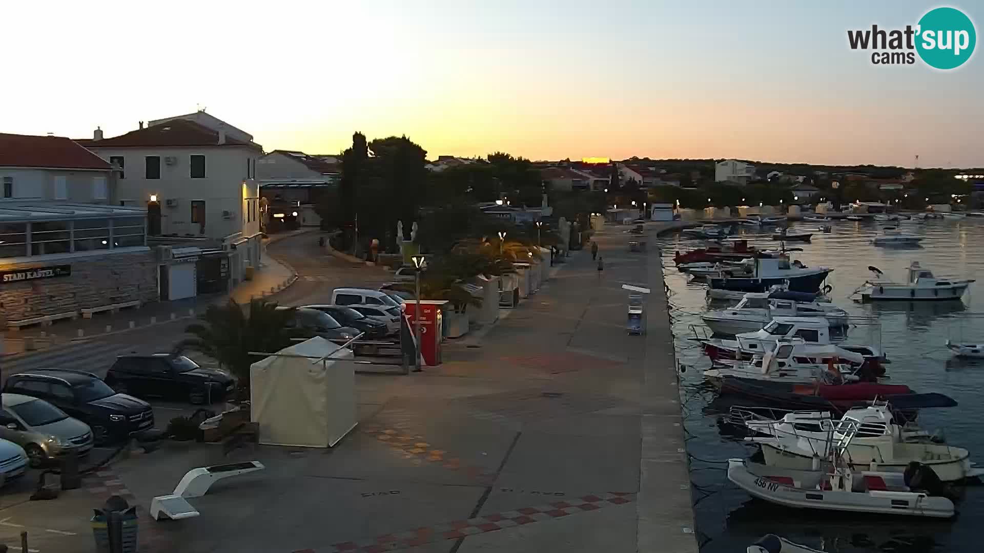 Webcam Novalja seaside promenade