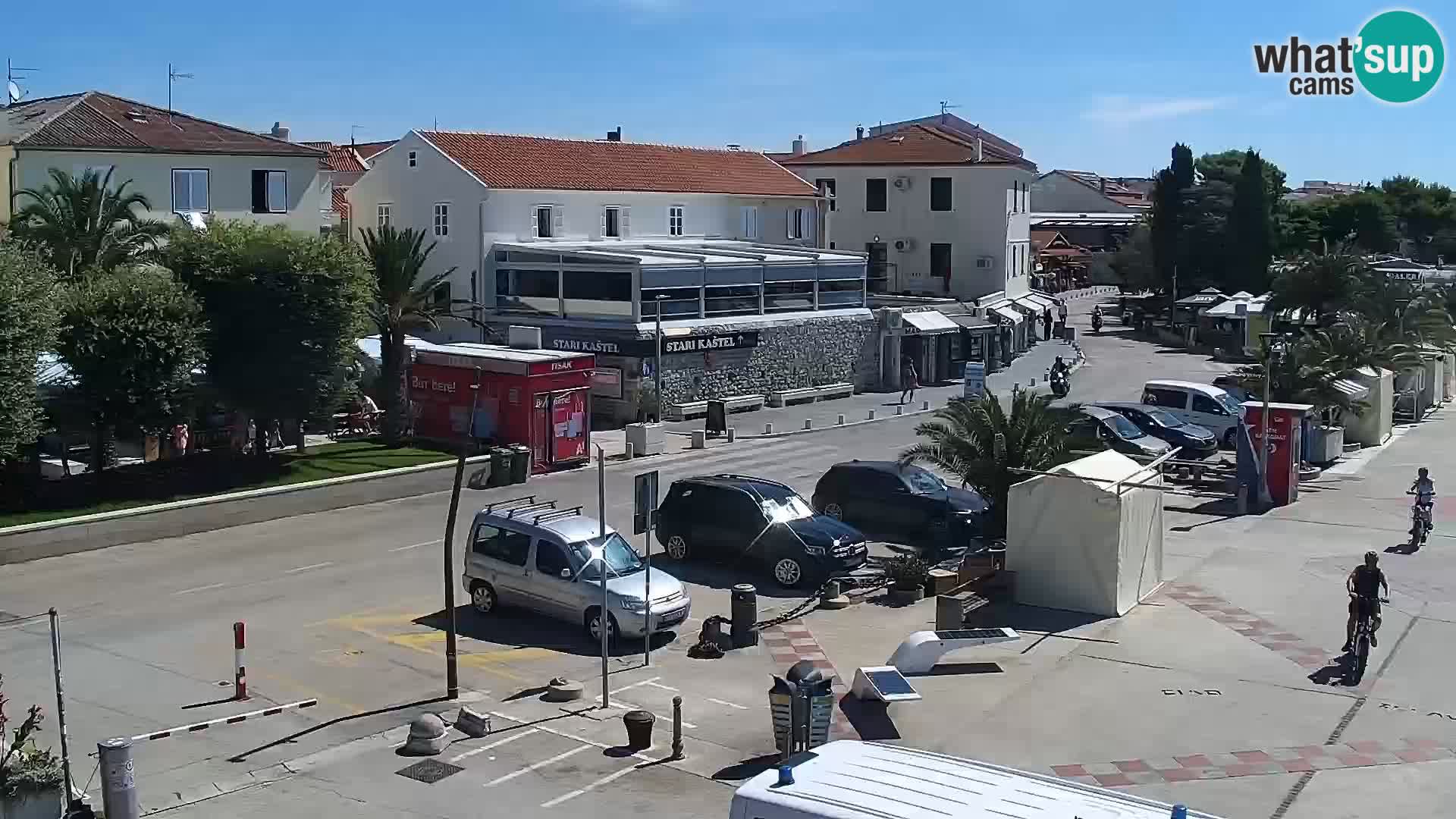 Webcam Novalja seaside promenade