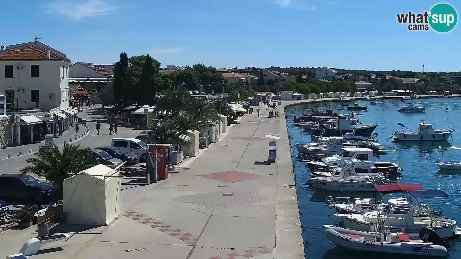 Webcam Novalja seaside promenade