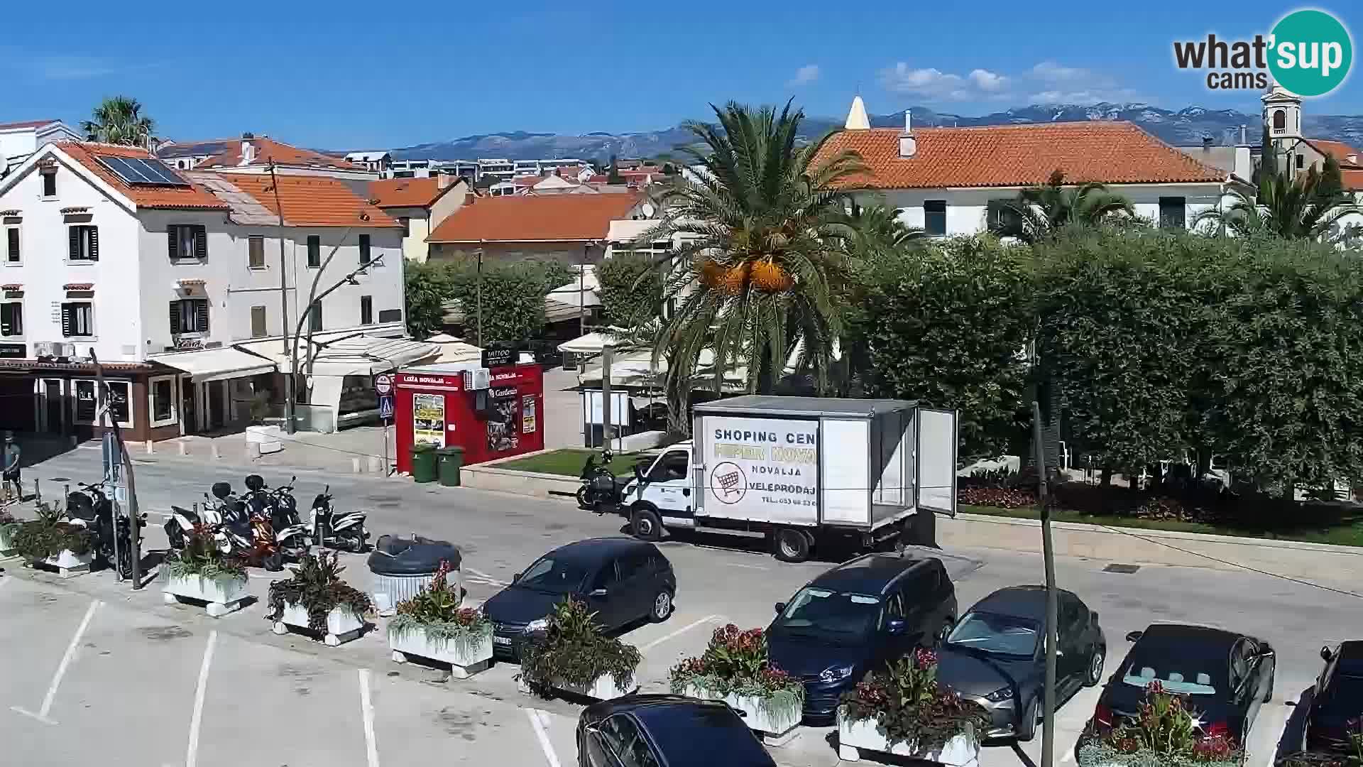 Webcam Novalja seaside promenade