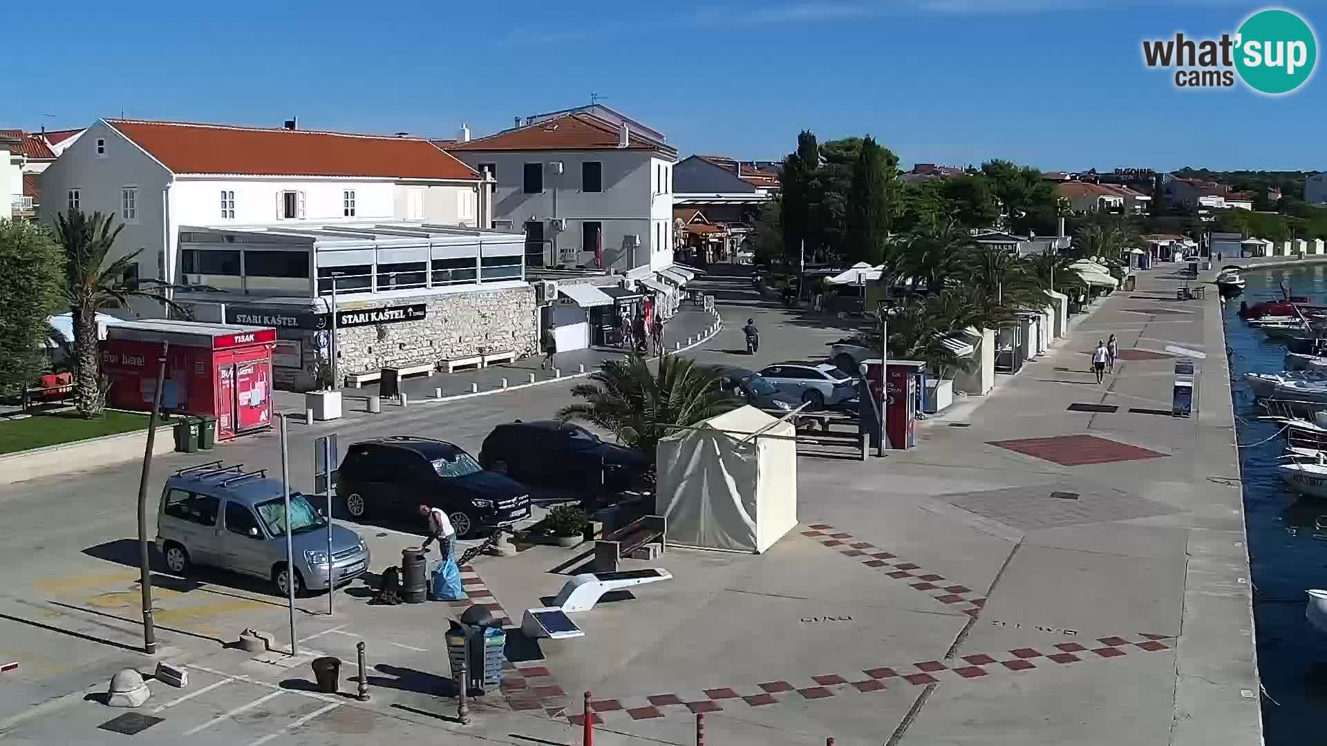 Webcam Novalja seaside promenade