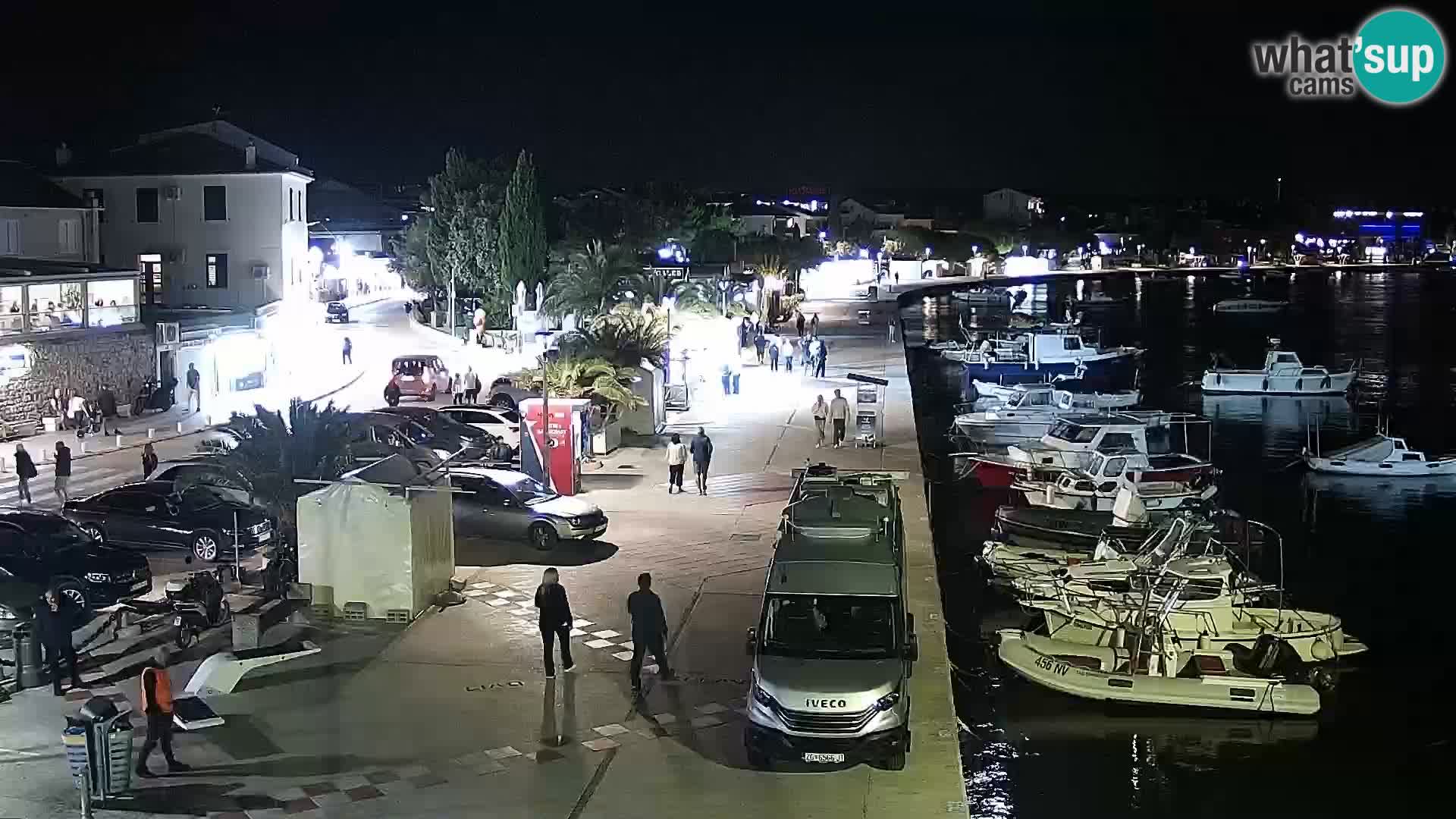 Webcam Novalja seaside promenade
